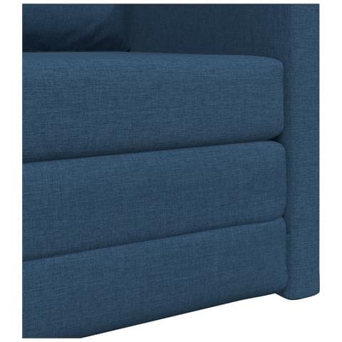 Divano Letto 2-in-1 Blu 74x77x81 cm Tessuto - Foto 9