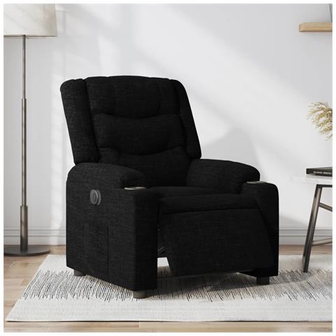 Poltrona Elettrica Reclinabile Nera in Tessuto - Foto 2