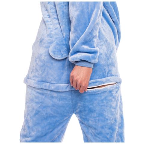 Pigiama Da Donna Tuta Kigurumi Onesie Costume Stich Blu 155-165 M - Foto 2
