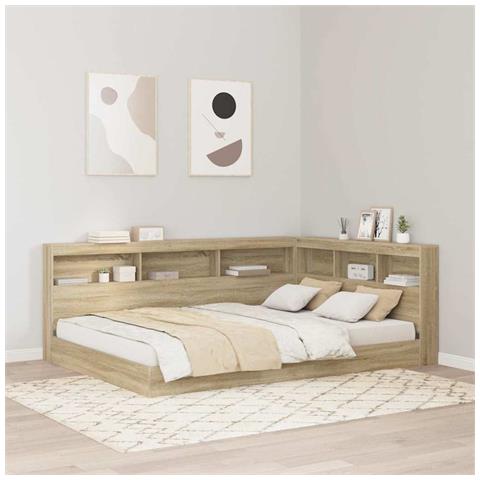 Testata contenitore rovere sonoma 135 cm Legno multistrato - Foto 2