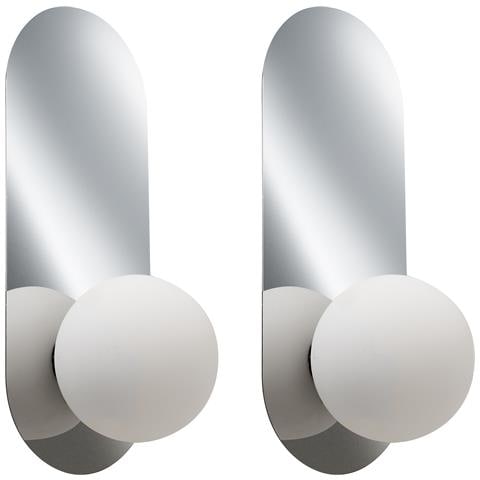 Set Di 2 Lampade Da Parete Leisi Argento - Foto 2