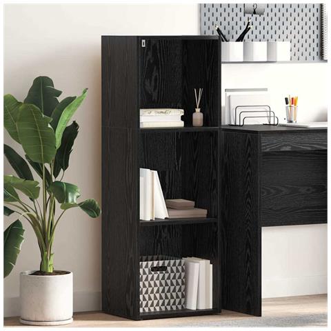 Libreria Rovere nero 40 x 30 x 114 cm Legno multistrato - Foto 2