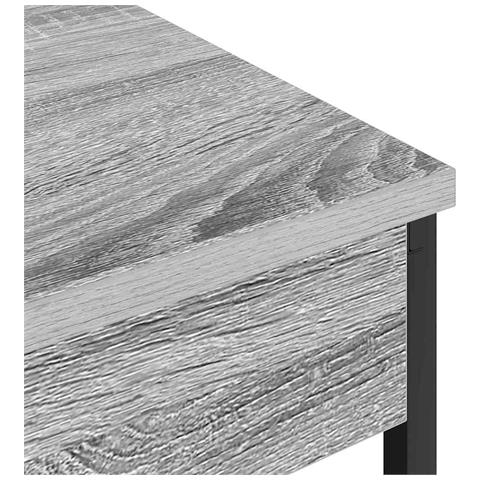 Comò con stazione di ricarica Grigio sonoma Legno multistrato - Foto 9