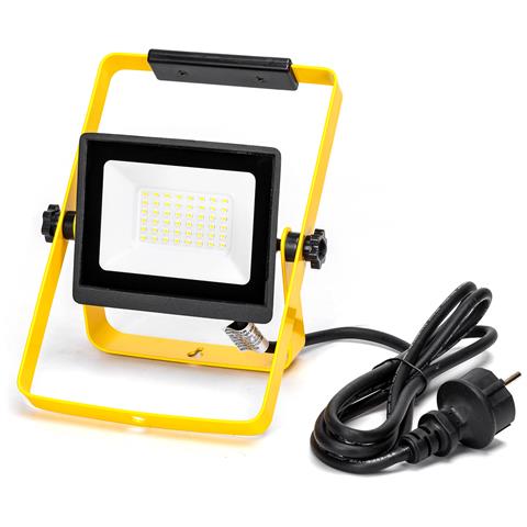 Faretto Da Cantiere Led 30w Pressofuso Ip65 Cavo 1,8 Metri  6500k - Foto 1