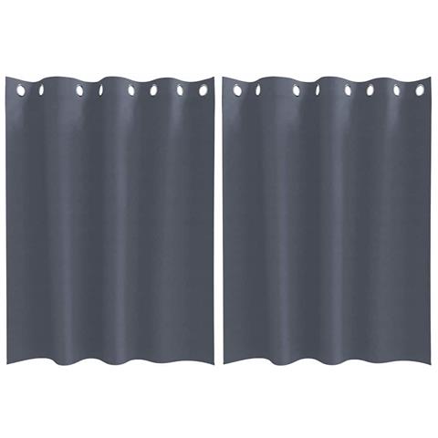 Tende con tende 2 pcs Antracite 140x140cm Poliestere - Foto 1