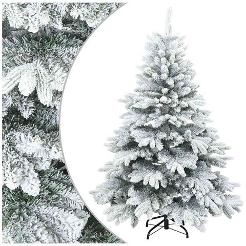 Albero di Natale Artificiale Snodato Foderato di Neve Bianco - Foto 1