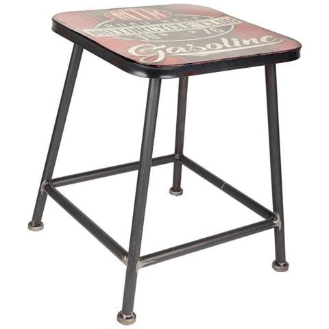 Sgabello In Metallo 38x38x45 Rosso - Foto 1