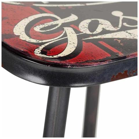 Sgabello In Metallo 38x38x45 Rosso - Foto 2