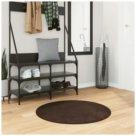 Tappeti per area Rotondo HUARTE Marrone Ø 80 CM Poliestere - Foto 2