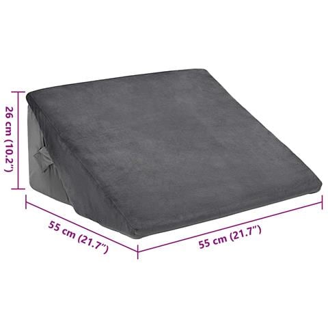 Cuscino a Wedge Grigio 55 x 55 x 26 cm Schiuma Memory - Foto 9