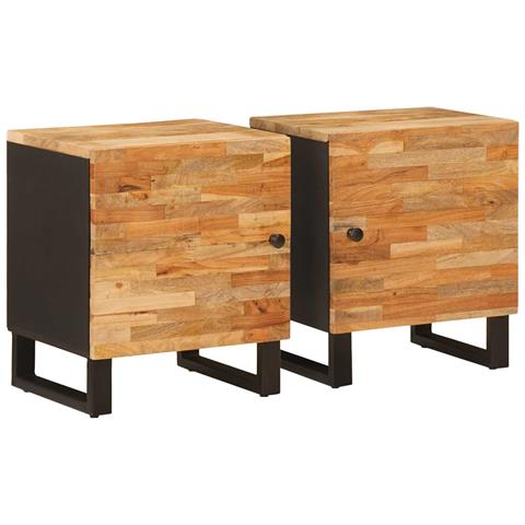 Armadio da Notte 2 pcs Marrone 40 x 33 x 46 cm - Foto 1