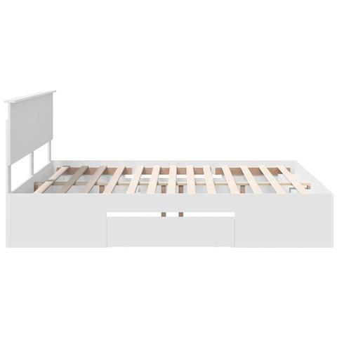 Struttura del letto Bianco 180 x 200 cm Legno multistrato - Foto 9
