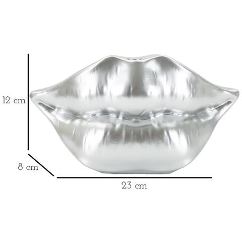 Soprammobile Mouth Lip Argento In Resina A Forma Di Labbra - Foto 6