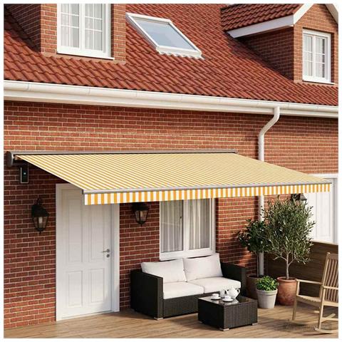 Telo di ricambio per tenda da sole Giallo e Bianco 500 × 300 cm - Foto 2