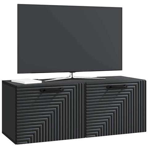 Mobile Porta TV da Muro Nero 78,5 x 31 x 30 cm - Foto 2