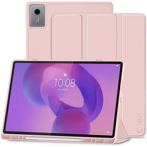 Custodia Per Tablet Lenovo Idea Tab Plus 12.1 Tb-361 Con Spazio Per Stilo Rosa Techprotect - Foto 1