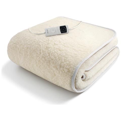 Scaldasonno Adapto Plus 100% Lana e Merino, Singolo 80x150 cm, Caldo Subito, Tecnologia Brevettata Adapto Plus, Sistema Sicurezza ElectroBlock, Bassi consumi, 6 Temperature, Autospegnimento 1, 3, 9 ore, Made in Italy - Foto 1