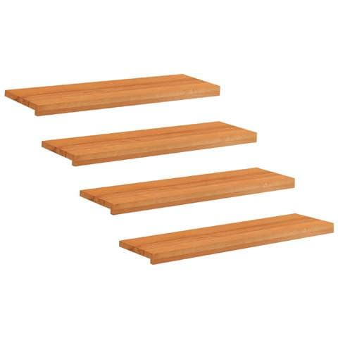 Tappeti per scale 4 pz 100 x 30 x 2 cm Marrone Chiaro - Foto 1