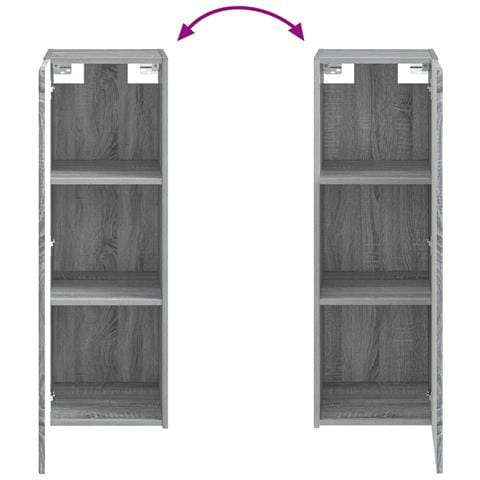 Set di mobili per il bagno 2 pz Sonoma grigio - Foto 2