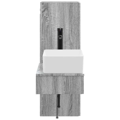 Set di mobili per il bagno 2 pz Sonoma grigio - Foto 10