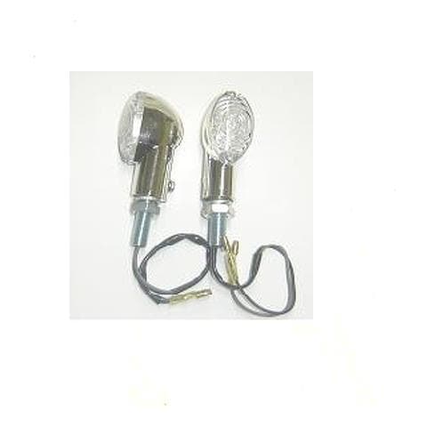 Frecce Indicatori Direzione Led Moto Scooter Quad Custom Naked Universali Cromo - Foto 1
