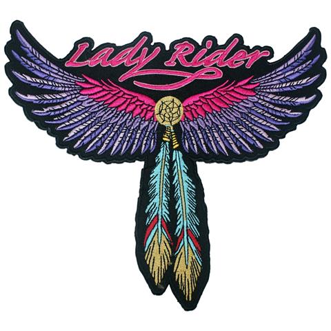 Toppa Patch Termoadesiva Colorata Donna Motociclista Tessuto Lady Rider Moto - Foto 1