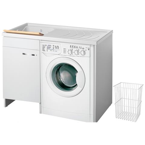 Negrari Classica Lavatoio Coprilavatrice Montato Vasca Sinistra Lavatrice Destra Bianco Anta Battente Arrotondate Cerniere Chiusura Rallentata Cestello Mobile Nobilitato Idrofugo Lavabo Polipropilene Asse Pino Interno Maniglie Cromo L109 P60 109x60 JV11732 Negrari Classica Lavatoio Coprilavatrice Montato Vasca Sinistra Lavatrice Destra Bianco Anta Battente Arrotondate Cerniere Chiusura Rallentata Cestello Mobile Nobilitato Idrofugo Lavabo Polipropilene Asse Pino Interno Maniglie Cromo L109 P60 109x60 JV11732