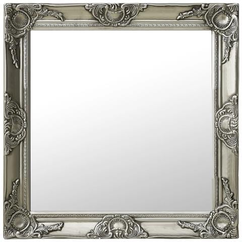 Specchio Da Parete Stile Barocco 60x60 Cm Argento - Foto 1