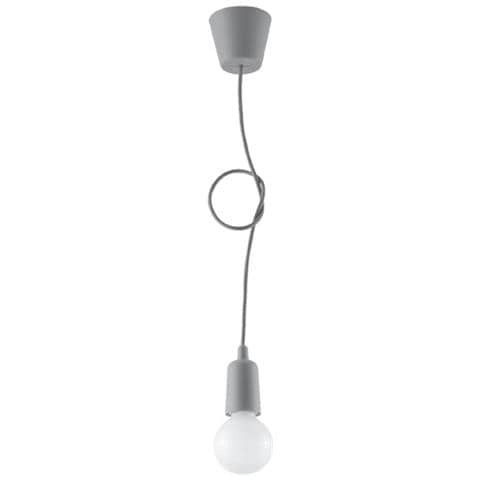Sollux Diego 1 Sl. 0575 - Lampada A Sospensione Moderna A Led Grigia Per Soggiorno, Camera Da Letto, Corridoio, Ufficio, Attacco E27 - Foto 15