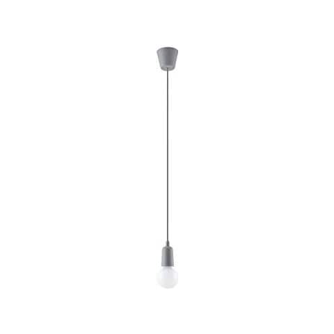 Sollux Diego 1 Sl. 0575 - Lampada A Sospensione Moderna A Led Grigia Per Soggiorno, Camera Da Letto, Corridoio, Ufficio, Attacco E27 - Foto 1
