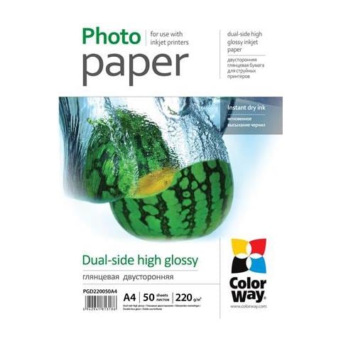 Carta Fotografica Lucida Fronte / retro Colorway, 50 Fogli, A4, 220 G / m² - Foto 1