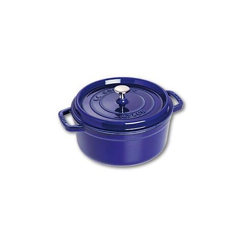 Cocotte in Ghisa con Coperchio Diametro 24 cm Capacità 3.8 lt Colore Blu Scuro - Linea La Cocotte  - Foto 1