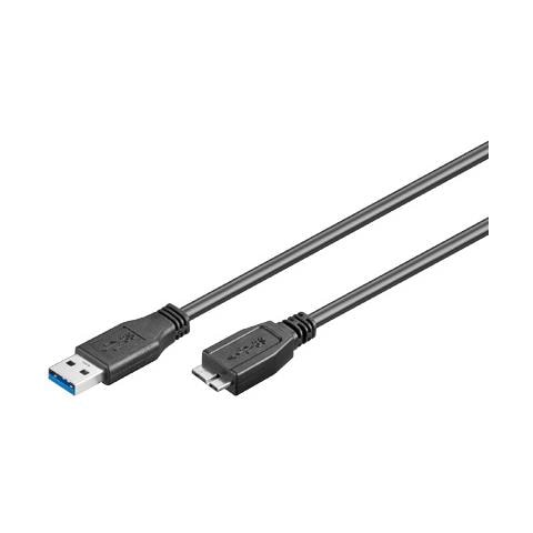 USB 3.0 A - Micro-B 0.5m, 3.0, USB A, Micro-USB B, 1 pezzi - Foto 1