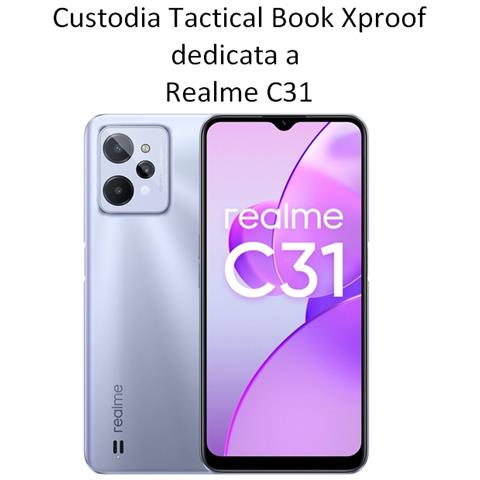 Custodia Originale Book Xproof Flip Case Per Realme C31 Black Hawk - Foto 2