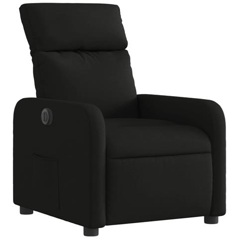 Poltrona Elettrica Reclinabile Nera In Tessuto - Foto 3