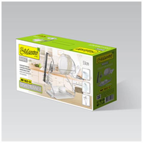 Scolapiatti Da Lavandino Mr-1025-53 Argentato Acciaio Inossidabile Plastica - Foto 2