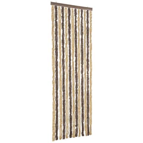 Tenda Antimosche Marrone Scuro E Beige 56x200 Cm In Ciniglia - Foto 1