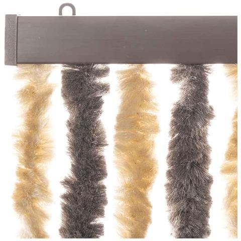 Tenda Antimosche Marrone Scuro E Beige 56x200 Cm In Ciniglia - Foto 2