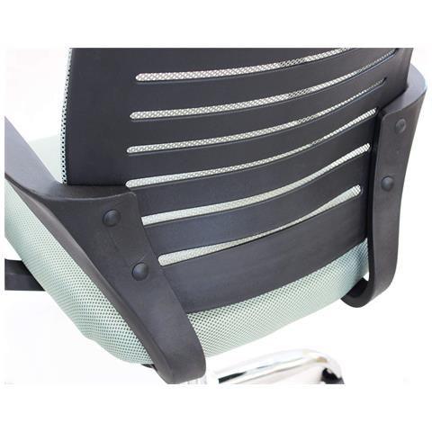 Poltrona Sedia Da Ufficio Anatomica Tessuto Grigio Praga - Foto 8