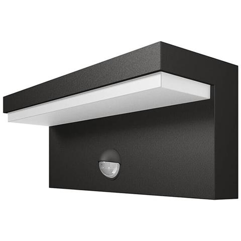 Applique A Parete Led Luce Bianca 10w Lampada Sensore Rileva Movimento Ir Nero - Foto 1