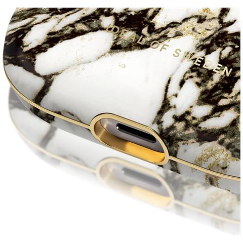 Cover Per Airpods Pro 2 Effetto Marmo Elegante Calacatta Golden Marble, Oro - Foto 5