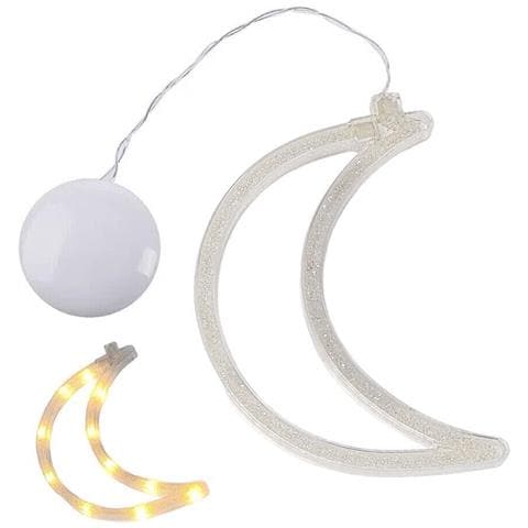 Luna Luminosa Led Luce Bianco Porta Finestra Ventosa Addobbi Natale - Foto 1