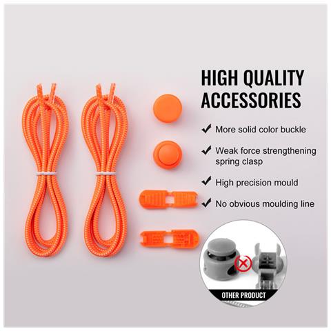 Lacci Elastici Senza Allacciatura Orange - Foto 3