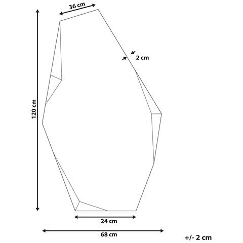 Specchio Arguel 68 Cm 120 Cm Oro - Foto 6