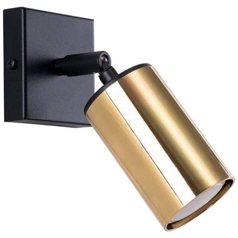 Lampada Da Parete Winx Nero /oro Sl. 1382 - Moderno Lampade Da Parete Oro Nero 18.5x8x8 Cm - Foto 1