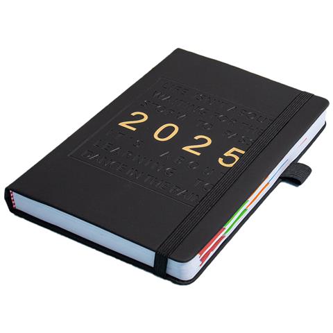 Agenda 2025 - Elegante Agenda Giornaliera Per La Massima Organizzazione Black - Foto 1