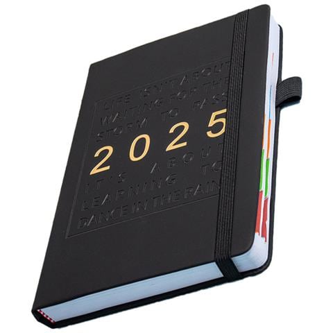 Agenda 2025 - Elegante Agenda Giornaliera Per La Massima Organizzazione Black - Foto 2