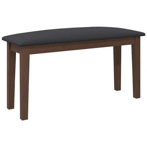 Panca 90 cm Marrone in Legno Massello di Hevea - Foto 1