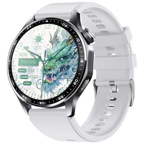 Smartwatch Con Ecg, Cardiofrequenzimetro, Pressione Sanguigna E Contapassi Black Gray Silicone - Foto 8