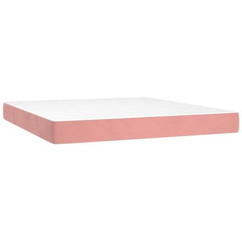 Materasso A Molle Insacchettate Rosa 160x210x20 Cm In Velluto - Foto 2